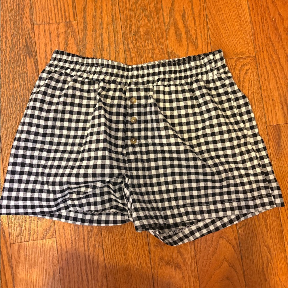 SOLD Urban Renewal High Waist Black and White Shorts